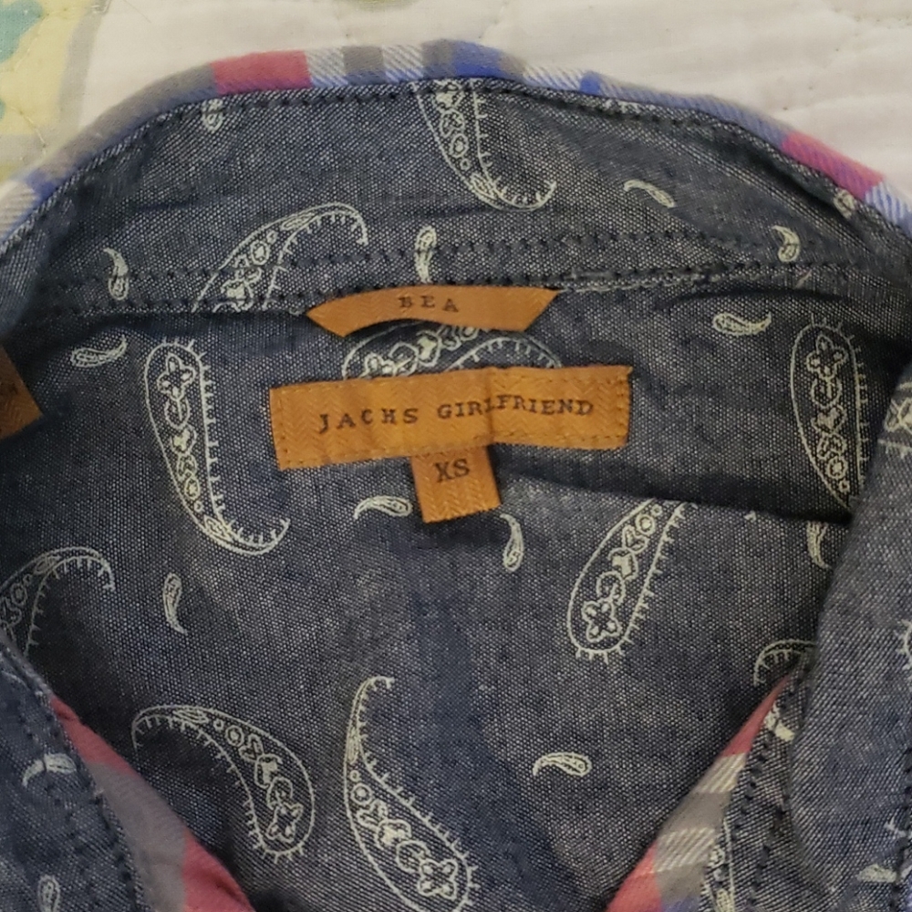 Button Down Flannel Multi-Color-Nwot - image 3